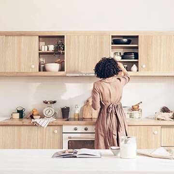 Heroad Brand Wood Contact Paper for Cabinets Natural Wood Grain Contact Paper Light Wood Wallpaper P...