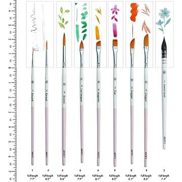 ARTIFY Watercolor Brushes - 9 pcs for Creatives