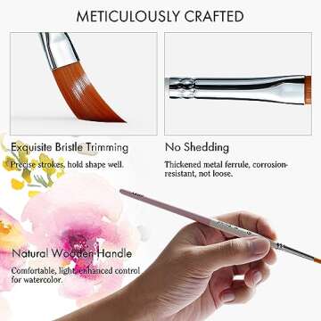 ARTIFY Watercolor Brushes - 9 pcs for Creatives
