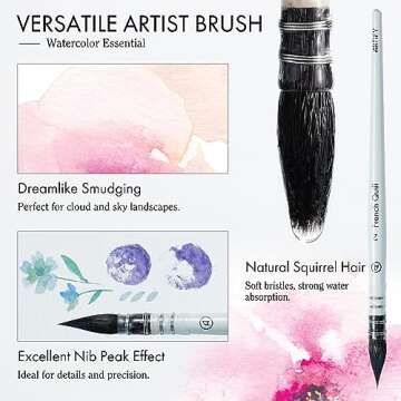 ARTIFY Watercolor Brushes - 9 pcs for Creatives