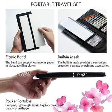 ARTIFY Watercolor Brushes - 9 pcs for Creatives