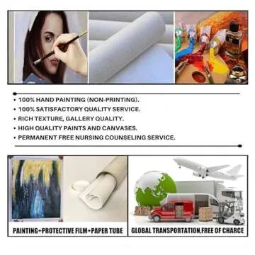 Mhemyo Handmade Gold Brown Color Oil Painting Wabi-Sabi Wall Art Abstract Textured Earth Tone Artwor...