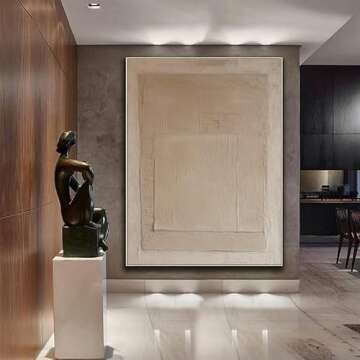 Mhemyo Handmade Gold Brown Color Oil Painting Wabi-Sabi Wall Art Abstract Textured Earth Tone Artwork Large Wall Decor For Living Room