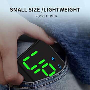 GANXIN Mini Portable Gym Timer with Magnetic Design and LED Display