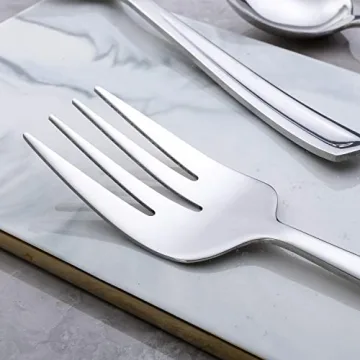 Elegant GoGeiLi Stainless Steel Serving Fork Set for Parties