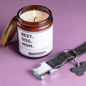 Dog Mom Gifts for Women - Lavender Candle for Pet Moms - Gifts from Dog, Present Ideas for Dog Owner...