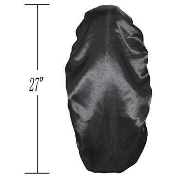 Soft Elastic Band Satin Bonnets for Women, 3 Pcs Silky Head Scarf Hair Wrap for Sleeping Curly Natur...