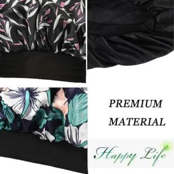 Soft Elastic Band Satin Bonnets for Women, 3 Pcs Silky Head Scarf Hair Wrap for Sleeping Curly Natural Long Hair by Wbfwbb