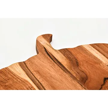 Pumpkin Shaped Wood Cutting Board for Kitchen Decor and Serving