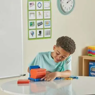Educational Place Value Frame with Base Ten Blocks for Kids