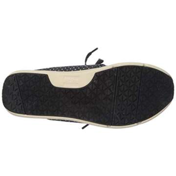 TOMS Women's Del Rey Sneaker, Black Canvas Polka Dot, 8 Medium US
