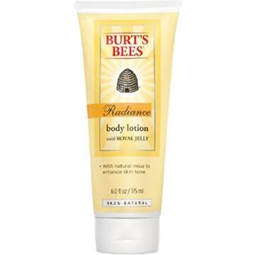 Burt's Bees Radiance Body Lotion with Royal Jelly 6 oz (Pack of 4)