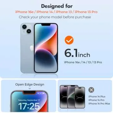 UNBREAKcable Screen Protector for iPhone 16e/14/13 Pro - 2-Pack