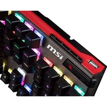 MSI Cherry MX RGB Dedicated Hotkeys USB Pass-Through Mechanical Gaming Keyboard (VIGOR GK80 CR US)