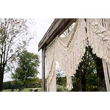 American Knit Christmas Bohemian Macrame Wedding Backdrop Decor Boho Chic Macrame Wall Hanging Style Macrame Tapestry Macrame Curtain & Macrame Arch 185 Cm X 215 Cm