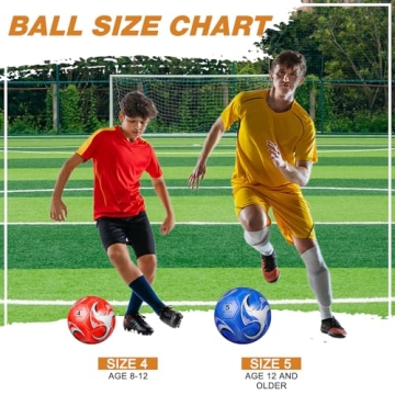 Glimin 6 Pcs Deflated Soccer Ball Bulk with Pump
