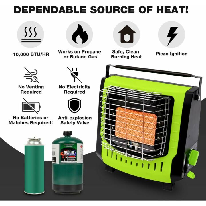 Portable Gas Heater with Safety Features Indoor/Outdoor