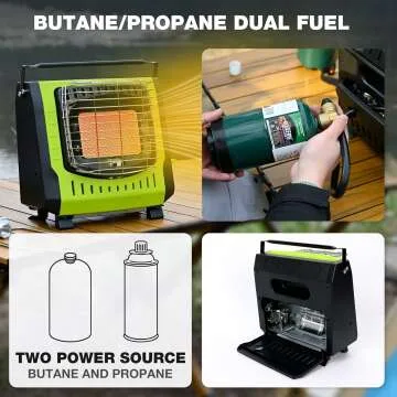 Portable Gas Heater with Safety Features Indoor/Outdoor