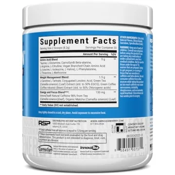 AminoLean Pre Workout Powder for Energy and Weight Management