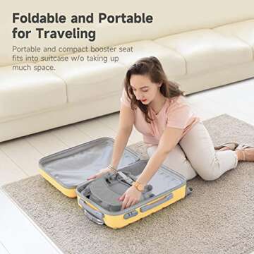 YOLEO Adjustable Baby High Chair - Portable & Easy Clean