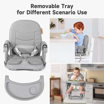 YOLEO Adjustable Baby High Chair - Portable & Easy Clean