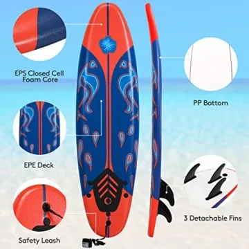 Giantex 6' Surfboard for Beginners Great Fun