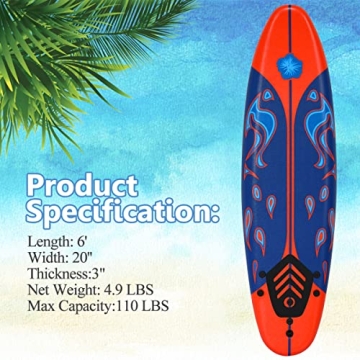 Giantex 6' Surfboard for Beginners Great Fun
