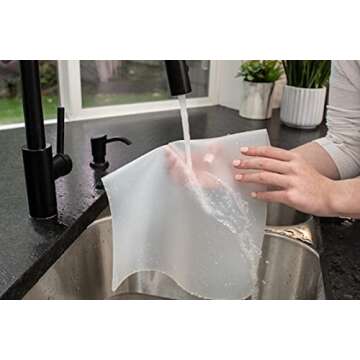 GASARÉ, Placemats Set of 4, Silicone Placemats, Table Mats, Non-Slip, Easy to Clean, Heat Resistant, Flexible, 20% Thicker, 16 x 12 inches x 1.1mm, Semi-Transparent