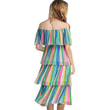 Colorful Off The Shoulder Summer Maxi Dress