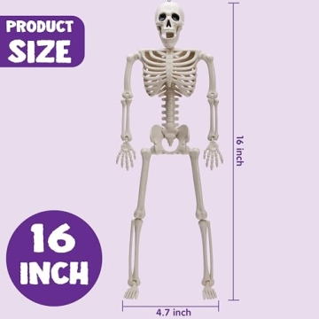 JOYIN 5 PCS Halloween Skeletons - Posable and Spooky Decor
