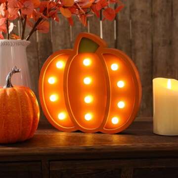 Handcrafted Illuminated Pumpkins for Fall Decor