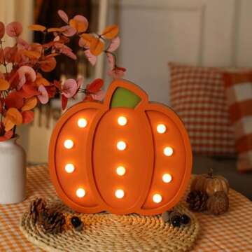 Handcrafted Illuminated Pumpkins for Fall Decor
