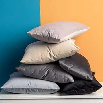 JUSPURBET Velvet Pillow Covers Pack of 2 in Champagne