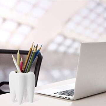 Cute Tooth Shaped Ceramic Succulent Cactus Flower Pot (Plants Not Included) (1)