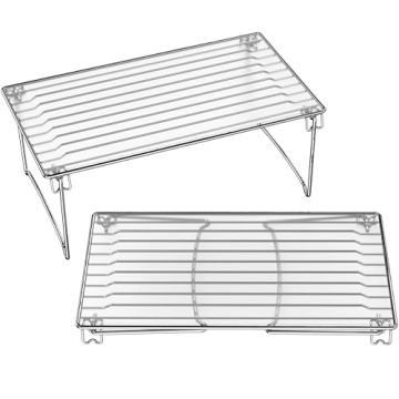 Deco Brothers Stackable Cabinet Shelf Organizer, Chrome