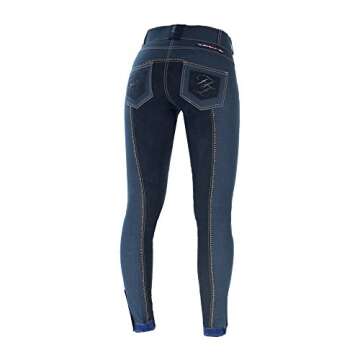 HORZE Silvia Women's Full-seat Denim Breeches in Dark Blue