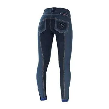 HORZE Silvia Women's Full-seat Denim Breeches in Dark Blue