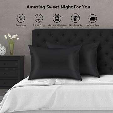 ZAMAT Silky Satin Pillowcases Set - Luxury Soft & Skin Friendly