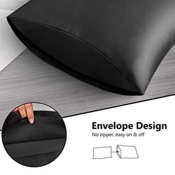 ZAMAT Silky Satin Pillowcases Set - Luxury Soft & Skin Friendly