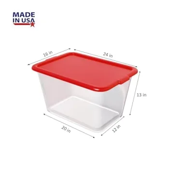 SimplyKleen 14.5 Gal Clear Storage Totes - Pack of 4