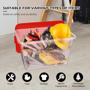 SimplyKleen 14.5 Gal Clear Storage Totes - Pack of 4