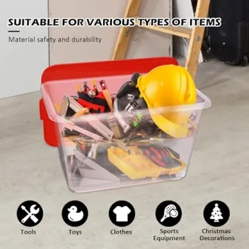 SimplyKleen 14.5 Gal Clear Storage Totes - Pack of 4