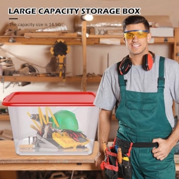 SimplyKleen 14.5 Gal Clear Storage Totes - Pack of 4