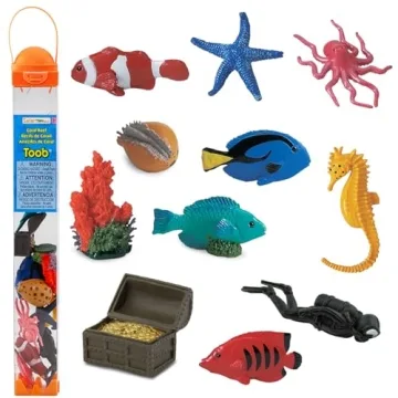 Safari Ltd. Coral Reef Toob - 12 Marine Life Figurines for Kids 3+