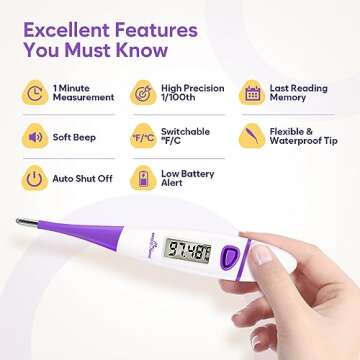 Easy@Home Basal Body Thermometer: BBT for Fertility Prediction with Memory Recall- Accurate Digital ...
