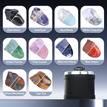 Brave Finder Professional Rock Tumbler Kit - Rock Polisher Tumbler Kit with Digital 9-Day Polishing Timer & 3 Speed Settings, 4 Polishing Grits, Rough Gemstones (Rock Tumbler Kit)