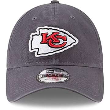 New Era NFL Core Classic 9TWENTY Adjustable Hat Cap One Size Fits All (Kansas City Chiefs Graphite)