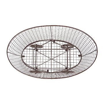 Vintage Metal Laundry Basket on Wheels – Stylish Storage