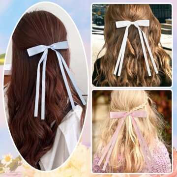 Stylish DECYOOL Hair Bow Clips for Women - 10pcs Set