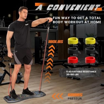 LALAHIGH Portable Home Gym System for Total Fitness